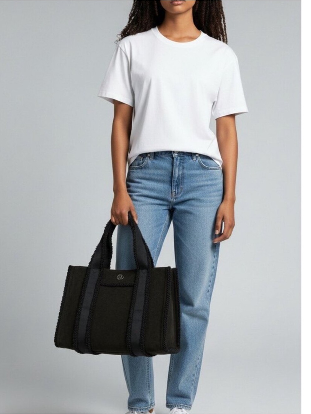 Lululemon Boxy Tote Bag 10L Faux Shearling Trims